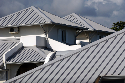 A metal standing seam roof is featured to highlight Alpine SnowGuards' snow guards for that roof type.