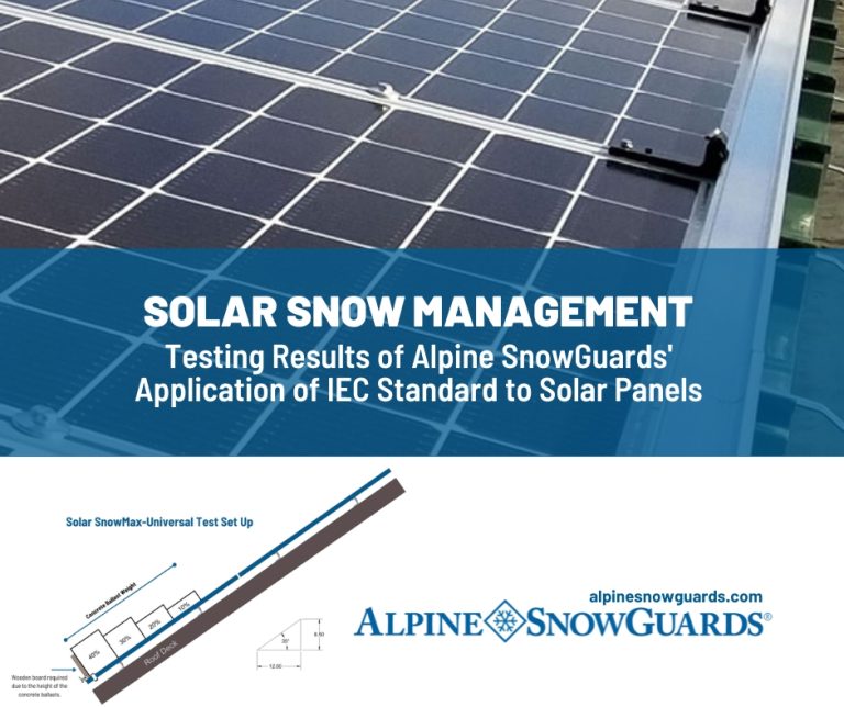 Alpine's Solar Snow Guard Test Procedures