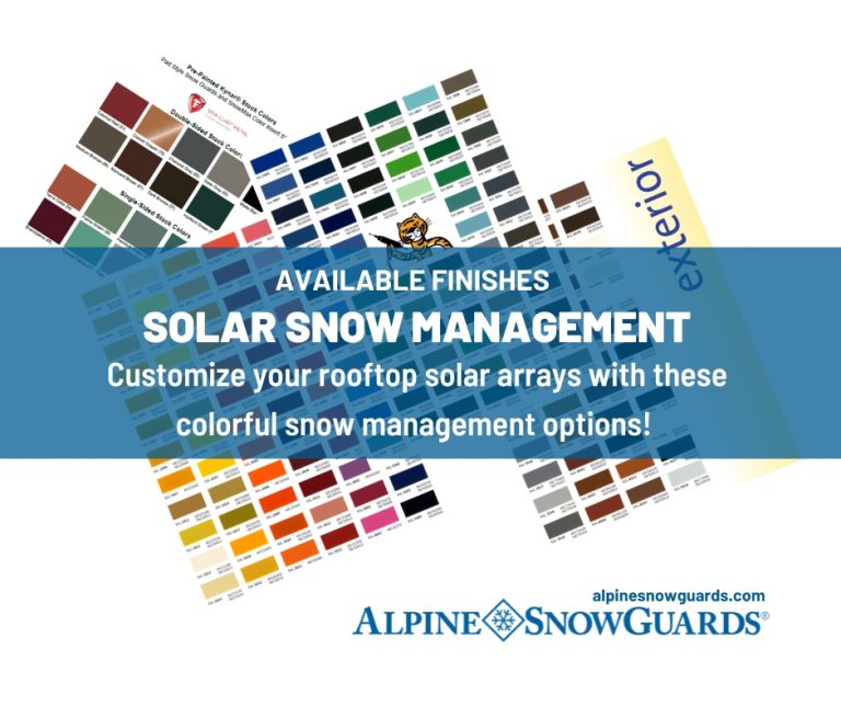 Customize Solar Snow Guards with Colorful Finishes To Match Your Roof