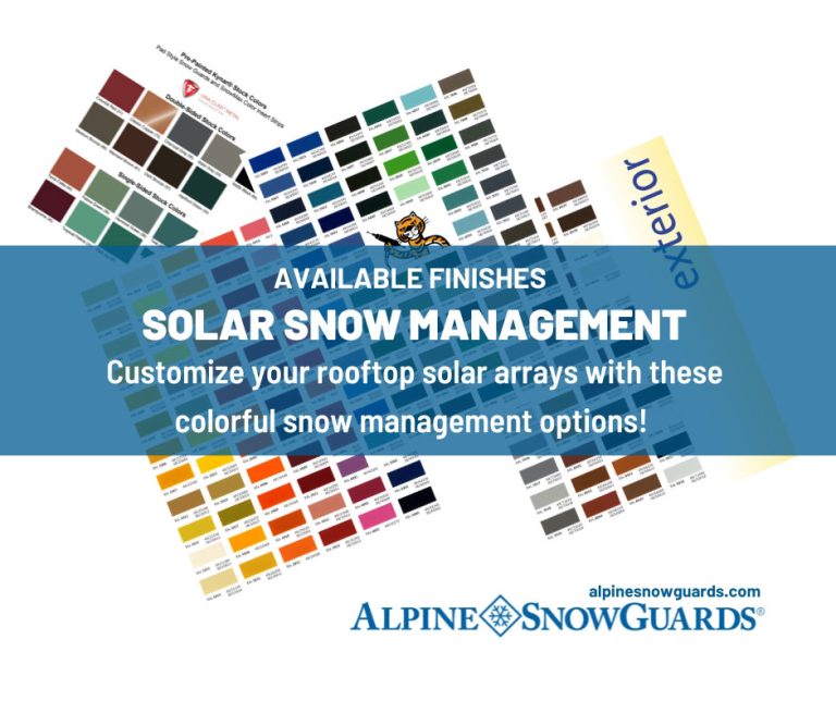 Customize Solar Snow Guards with Colorful Finishes To Match Your Roof